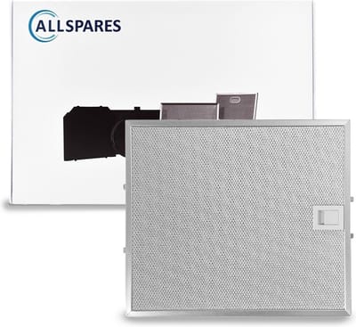 AllSpares Metaalfilter voor afzuigkappen geschikt voor Bosch Siemens Neff 00363095/363095 (320x280x8mm)