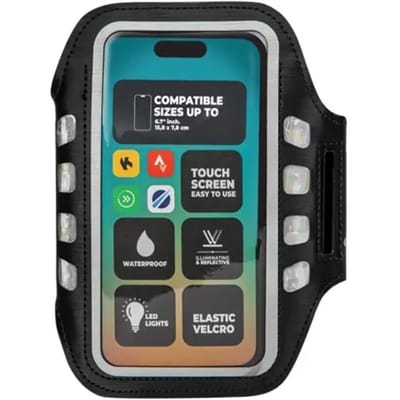 VirtuFit Hardloop Telefoon Armband Pro met LED - Waterdicht - Hardloop Telefoonhouder - LED Verlichting - Hardloop Armband