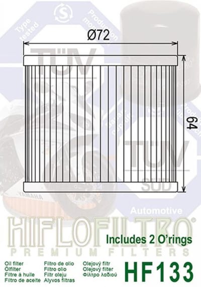 Filtre à huile Hiflofiltro pour Moto Suzuki 750 Gs Et Ex 1977 à 1982 Neuf