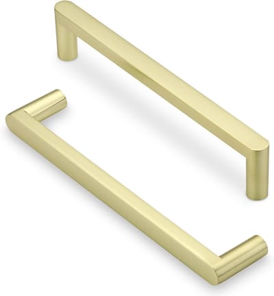 Antieke Messing Meubelgrepen - 6 Stuks Keukenkast Handgrepen en Knoppen (96mm Boorgatafstand) in Zinklegering voor Keukenmeubels en Kasten