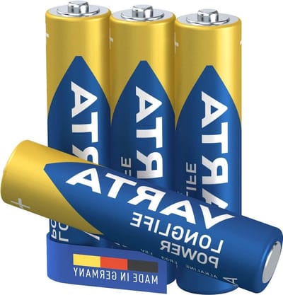 AAA Batterijen - Micro Alkaline - Apparaten Voeden - 10 Jaar Houdbaar - 4 Stuks - Zilver