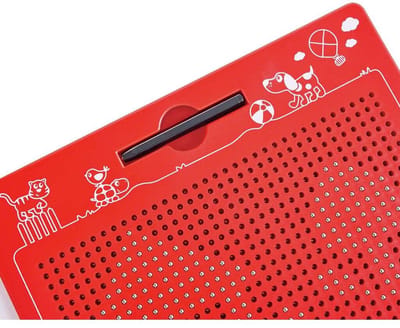Hape Magnetisch Tekenbord Groot Rood - Tekentafel voor Kinderen vanaf 4 Jaar