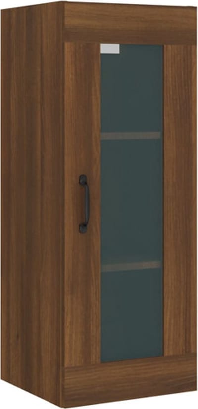 vidaXL - Wandkast - 34,5x34x90 - cm - bruin - eikenkleur