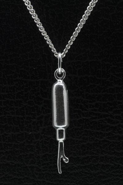 Zilveren Tornmes Knoopsgatenmes ketting hanger