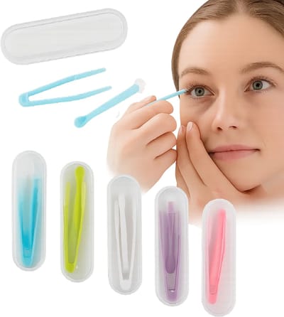 5× Contactlens Verwijderaar & Applicator Set – 4-in-1 per Pack (Verwijderaar, Applicator, Pincet & Opbergdoosje) – Siliconen & Kunststof – Draagbaar & Hygiënisch – Reisset voor Zachte/Harde/RGP-Lenzen
