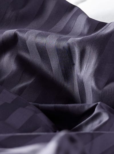 Dekbedovertrek Satijn Gestreept - Hotel Kwaliteit 230 TC - 2 persoons - 200 x 200/220 cm - deep Blue