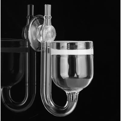 CO2 Diffuseur Raffineur en Verre Hautement Transparent Grand Tube Droit pour Aquarium Plantes Aquatiques Aquarium gray