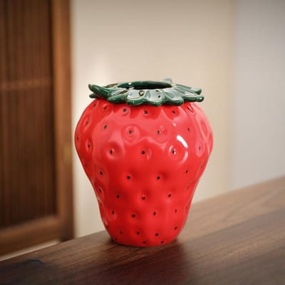 Aardbei Keramische Leuke Vaas Woonkamer Huis Lifestyle Sfeer Decoratie Creatieve Fruit Bloempot Ins Gevorderd Gevoel
