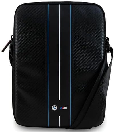 Schoudertas Tablet - Compacte Tas - Dagelijks Gebruik - Carbon Look Detail - 23.5 x 15 x 4.5cm - Zwart