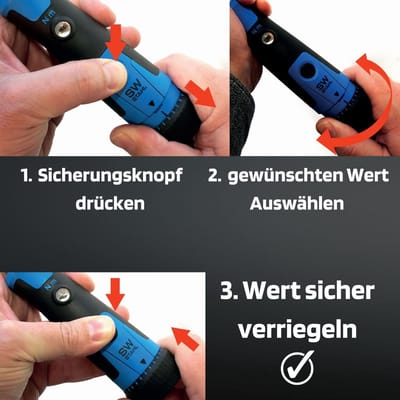 SW-Stahl 03874L professionele momentsleutel 1/2 inch 40-200 Nm met omkeerbare ratelkop I 48 tanden I losnauwkeurigheid ±4% I rechtsom aandraaien I gereedschap voor bandenwissel wielwissel I ratel