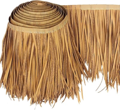 Kunstmatige rieten dakbedekking - Tiki hut stro - Decoratieve afwerking - Weerbestendig polymeer - 50 cm breed - Natuurlijk
