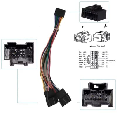 Iso kabelset voor Carplay en Android autoradio | Geschikt voor o.a. Chevrolet Aveo, Captive, Spark, Epica, Kalos Saab 2006 - 2015 | kabel stekker connector verloopstekker aansluiting | 2006 2007 2008 2009 2010 2011 2012 2013 2014 2015 93 9 - 5 3 95