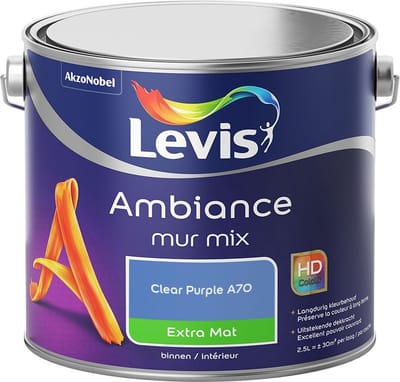 Levis - Ambiance Mur Extra Mat Mix - Clear Purple A70 - Mengverf - 2,5 L