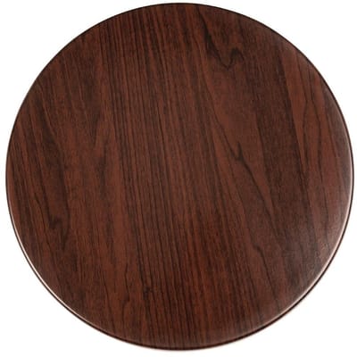 Ronde Tafelblad Donkerbruin Hout voor Keuken of Restaurant 600mm Diameter
