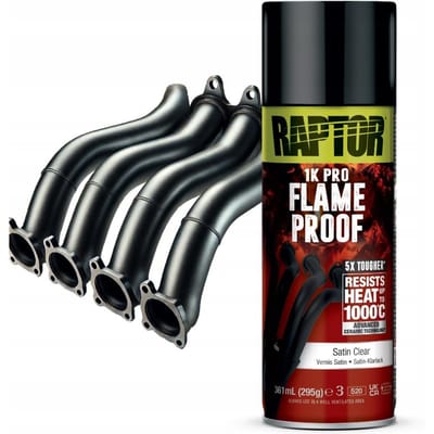 Raptor Flameproof - Hittebestendige BLANKE LAK ZIJDEGLANS spuitbus 400ml