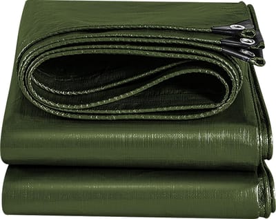 Beschermend Dekzeil - Waterdicht Zeildoek - Buiten Beschermen - Versterkte Randen Ogen - 400 x 400 cm - Zilver