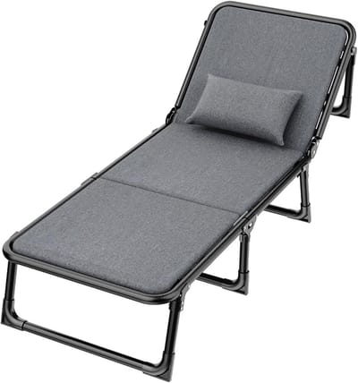 Opvouwbaar Bed - Kampeerbed Logeerbed - Ontspannen Slapen - Verstelbaar in 6 standen - Max 200 kg
