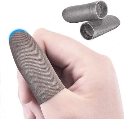 10 stuks - Finger Tip Cover - Nylon Finger Cover - Anti-Sweet - Geschikt voor Games - Grijs