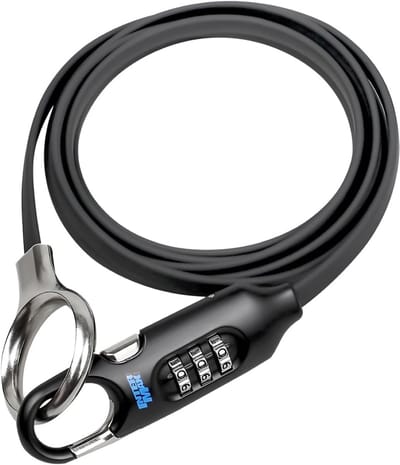 Lange 180cm Draadkabel Fietsslot met Cijfercode - Anti-Diefstal voor Stadsfiets, Mountainbike en Meer