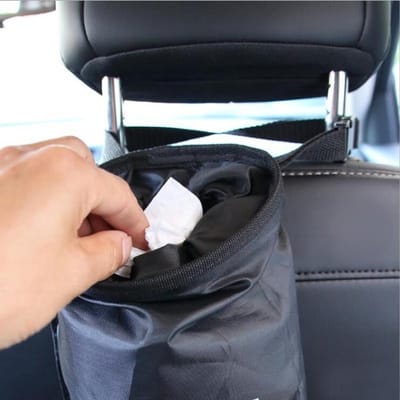 Auto Prullenbak - Auto vuilnisbak – Autoprullenbak - Auto organizer - Portable car vuilnisbak – Storage - Rubbish bin - Diversen houder -Zwart - LOUZIR