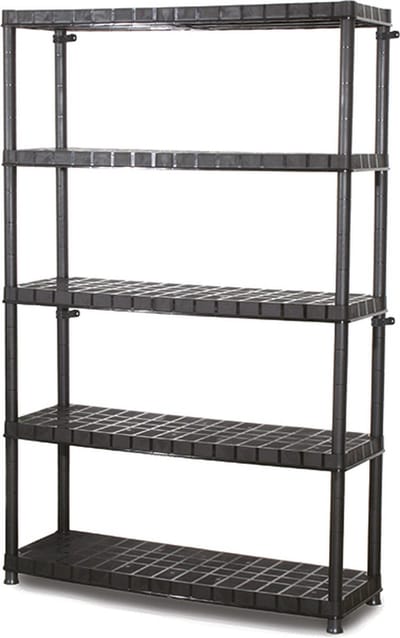 Rek met 5 legborden kunststof - 185 x 120 x 40 cm