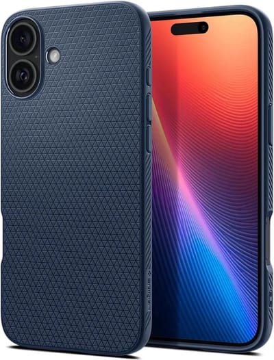 Spigen Geschikt voor Apple iPhone 16 - Liquid Air - Back Cover Hoesje - Blauw