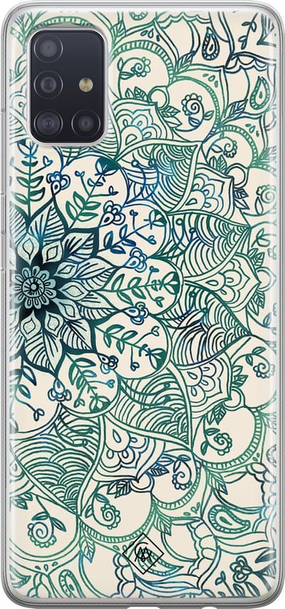 Casimoda® hoesje - Geschikt voor Samsung A71 - Mandala Blauw - Backcover - Siliconen/TPU - Blauw