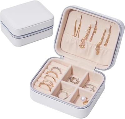 Sieradendoos - Ringendoos Kettinghouder - Sieraden Opbergen - Vintage Elegante Uitstraling - 10x10x5cm - Bruin