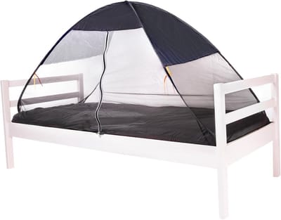 Deryan Pop Up Bed Tent, Mosquito Net, Double Bed, Insect Protection, Foldable and Light, 200 x 90 x 110 cm, Travel with Carry Bag, Grey