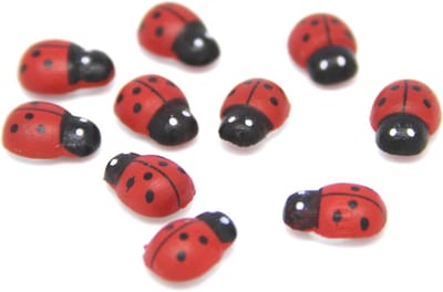 Lieveheersbeestje Decoratie - Miniatuur Beeldjes - Tuin Decoratie - Set van 20 Stuks - Rood