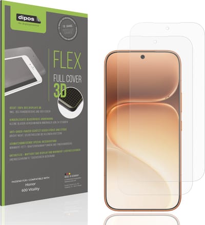 dipos FLEX – 2x Matte Screenprotector geschikt voor Honor 600 Vitality | Volledige Schermbescherming | Case-Friendly