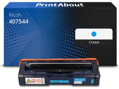 PrintAbout huismerk Toner 407544 (SP C250E) Cyaan Extra hoge capaciteit Geschikt voor Ricoh