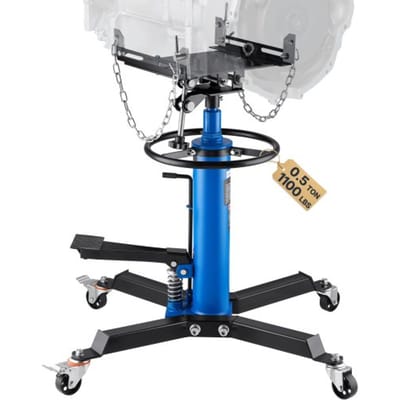 VEVOR Transmissie Krik, 500 kg Motorkrik, 85-170 cm Hefbereik Motorblok Transmissiekrik, 2-traps Hydraulische Transmissie Krik, Vrijloop Hydraulische Krik voor Auto Workshops Auto Transmissies, Blauw