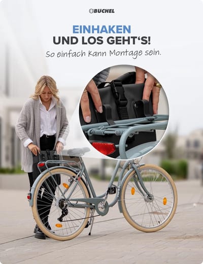 fietstas + bagagedrager - fietstas - 48 x 25 x 14 cm - zwart