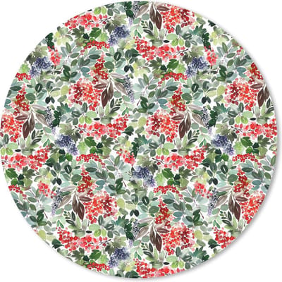 Muismat rond 20x20 cm - Mousepad Waterverf - Kerst - Maretak - Ronde muismatten - Kerst - Cadeau - Kerstcadeau voor mannen en voor vrouwen