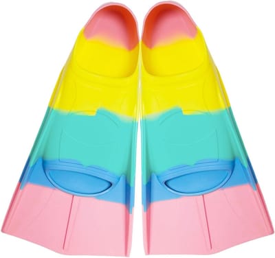 Korte zwemvinnen voor kinderen en volwassenen, 100% siliconen snorkelvinnen, ideaal voor duiken en training, zacht en comfortabel