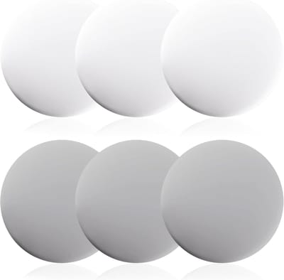 Deurstopper Muur - Deurkruk Bescherming - Bescherming Deur - Zacht Siliconen Materiaal - 8cm Diameter - Wit Grijs