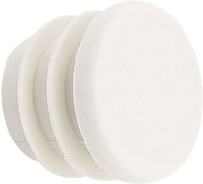 Inslagdop - rond - 37 mm (1 - 3) - wit - kunststof - 10 stuks