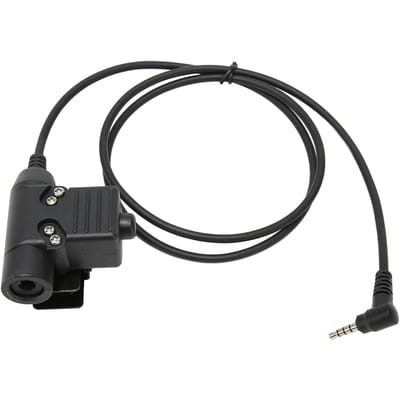 PPT Push-to-Talk Adapter 3,5 mm 1-Pin Achterclip 2-Weg Radio Adapter voor Retevis RT40 RB15 RB615