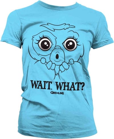 Gremlins Dames Tshirt -S- Wait. What? Blauw