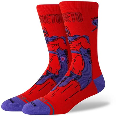 Stance heren casual sokken magneto crew rood & paars (Marvel)