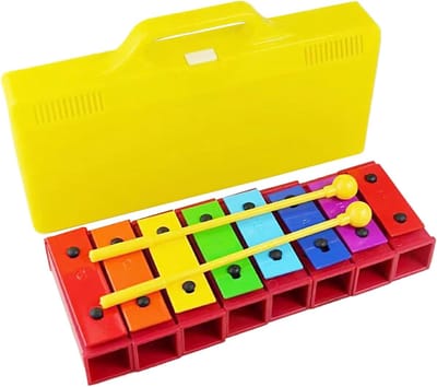 Xylofoon Instrument - Klokkenspel Metaal - Muziek Leren - Diatonisch met Resonator - 37 x 13 x 4 cm