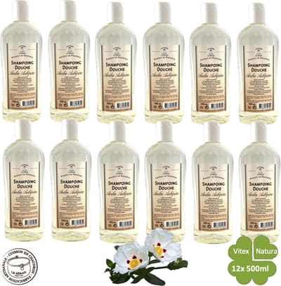 Echte AMBER shampoo douche 12x500ml VOORDEEL pakket. Biologisch ecologisch. Le Serail. HEERLIJK GEURENDE Originele Marseille zeep.