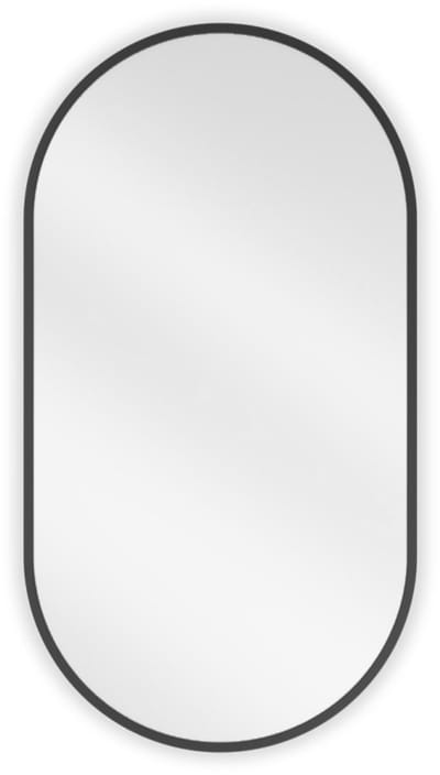 Mexen Loft ovale badkamer spiegel 75 x 40 , zwarte lijst - 9851-075-040-000-70