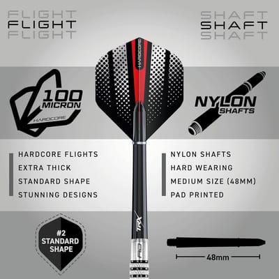 Tungsten Dartpijlen - Professionele Darts - Precisie Gooien - 80% Tungsten - 26 Gram - Rood