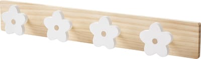 Vertbaudet Houten kapstokhaak met 4 bloemen