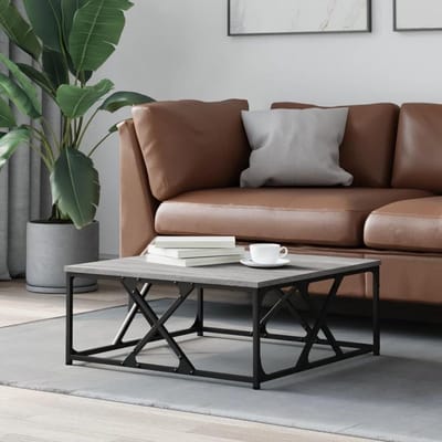 Salontafel - Sofatafel bijzettafel - Woonkamer inrichten - Met opbergruimte - 70x70x30 cm - Sonoma-grijs