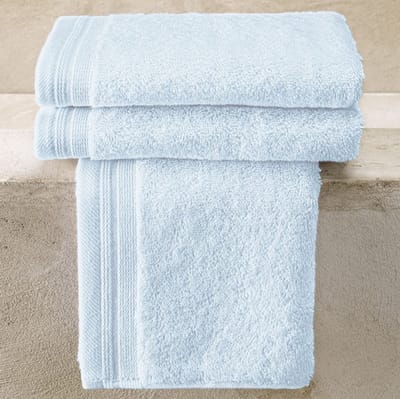 De Witte Lietaer Gastendoekjes Contessa Powder Bleu - set 3 stuks - 40 x 60 cm - Blauw - Katoen