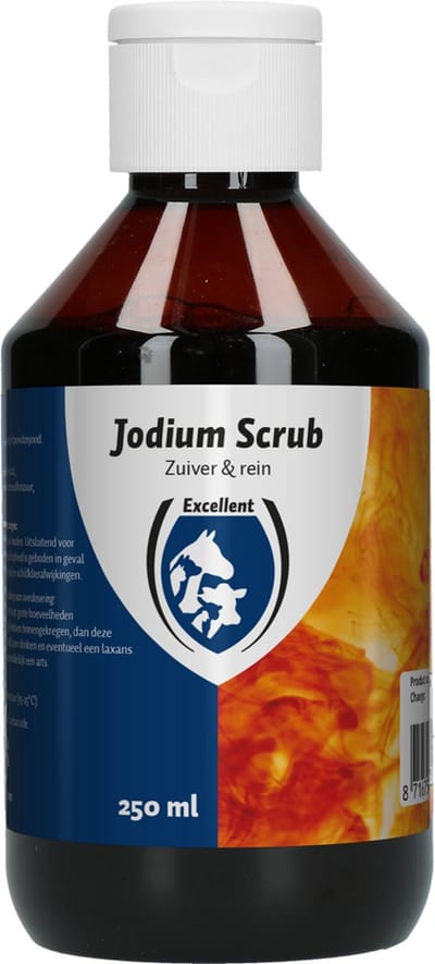 Excellent Jodium Scrub 250 ml - Dierenverzorging - Reinigt huid en vacht - Uitsluitend voor dieren