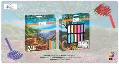 Pastelkrijt nassau fine art zacht 24 stuks assorti | 12 stuks